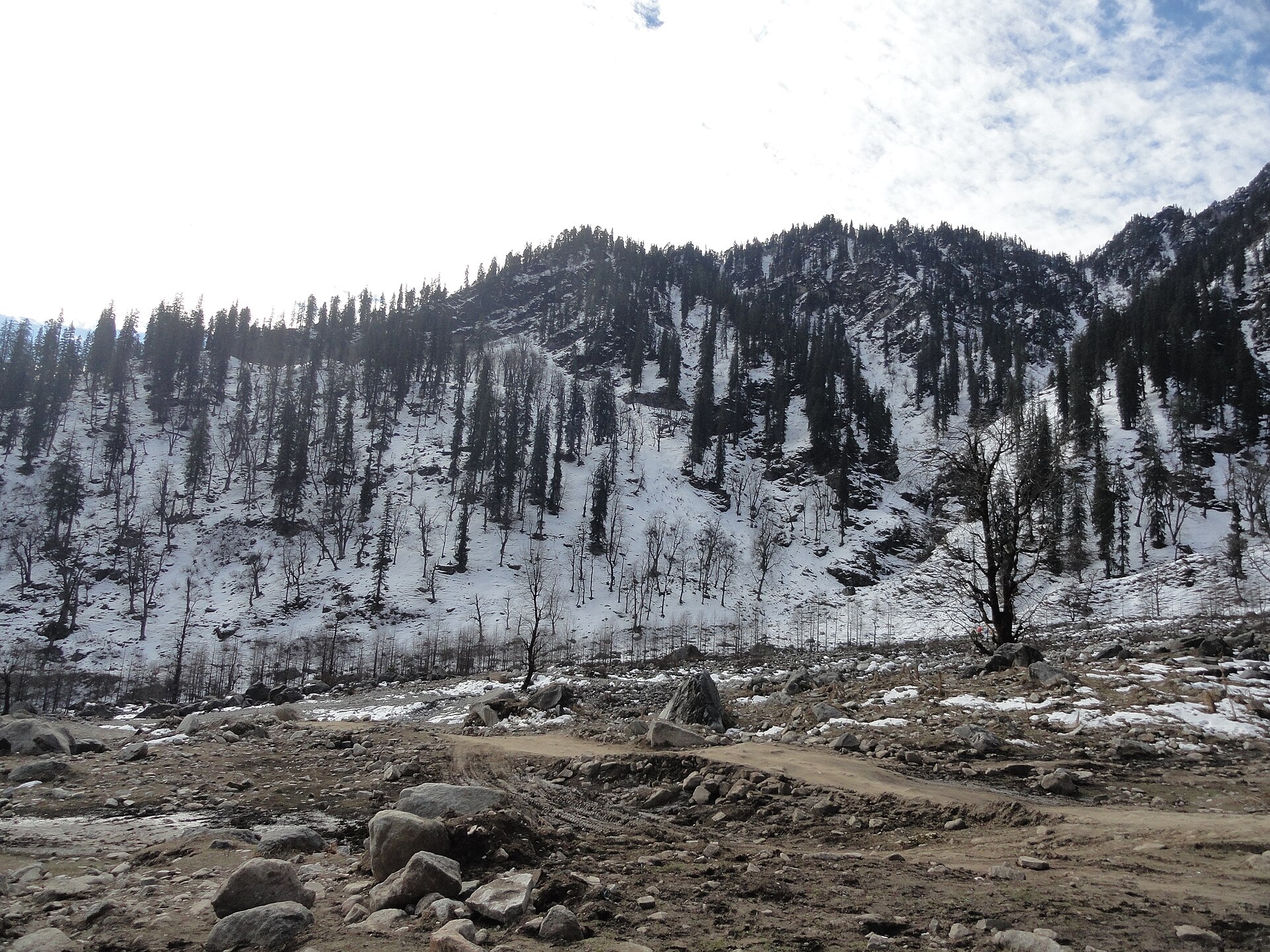 Snowy mountains at Manali